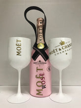 Load image into Gallery viewer, Moët & Chandon Rosé Champagne Impérial 75cl with 2 drinking goblets