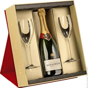 BOLLINGER SPECIAL CUVEE + 2 branded glasses in gift box.