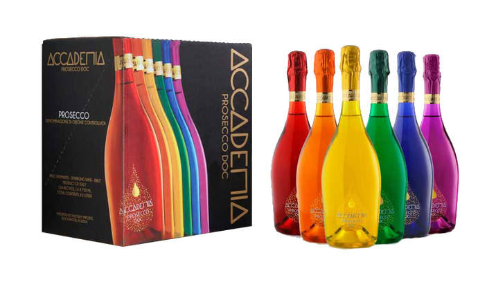 RAINBOW PROSECCO x 6 75cl bottles (by Bottega Limited edition)