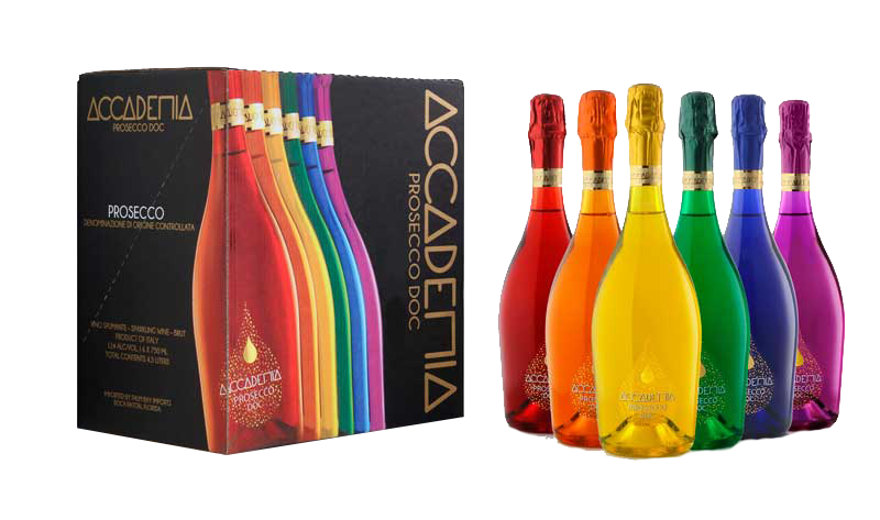 RAINBOW PROSECCO x 6 75cl bottles (by Bottega Limited edition)
