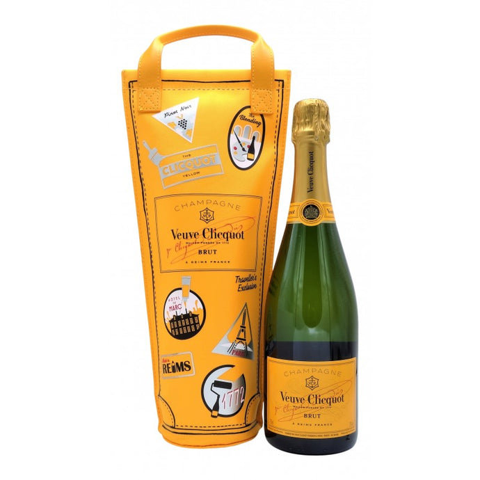 Veuve Clicquot Champagne 75cl bottle in travel bag.